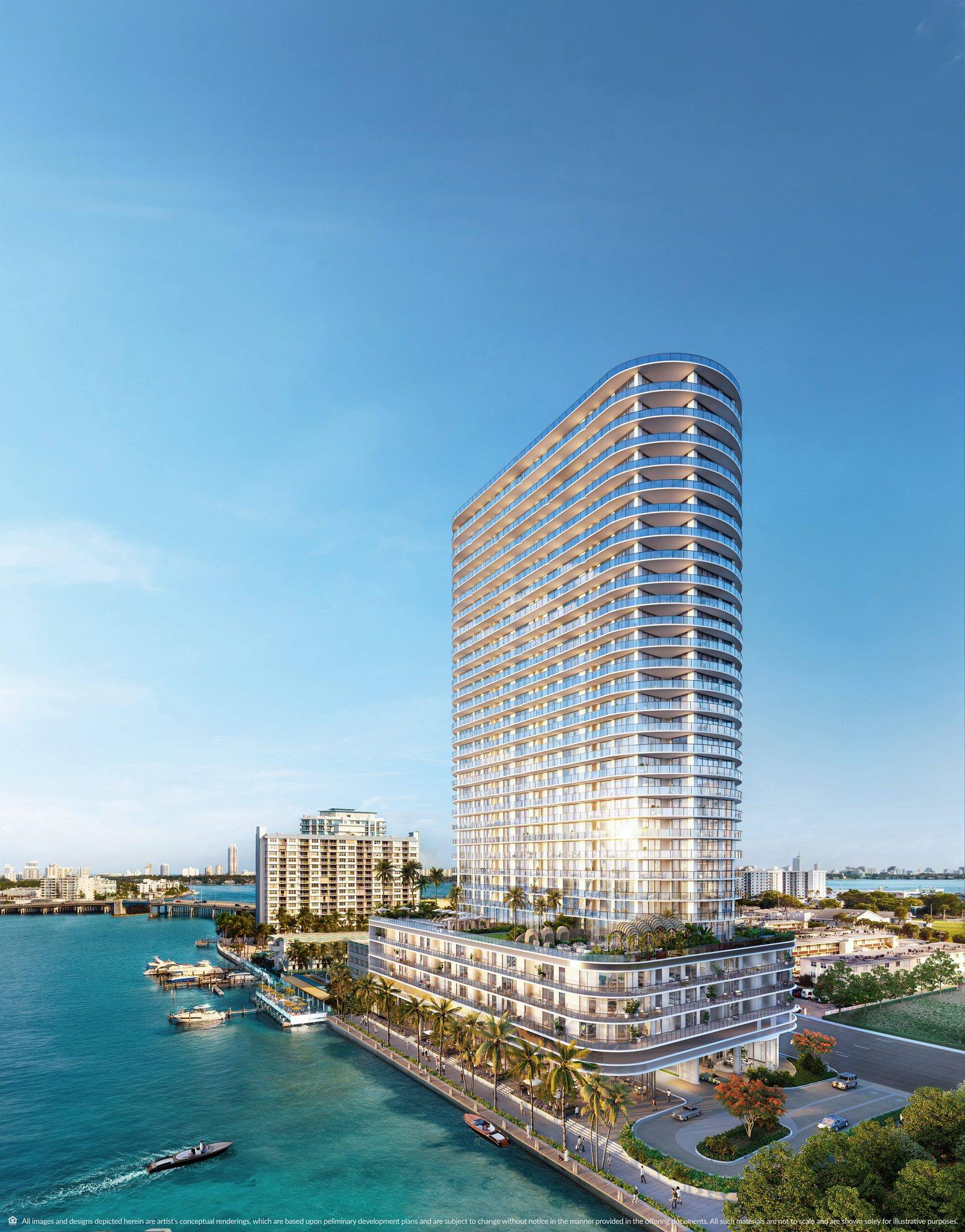 Aerial of Continuum Club & Residences and the Island Walk
